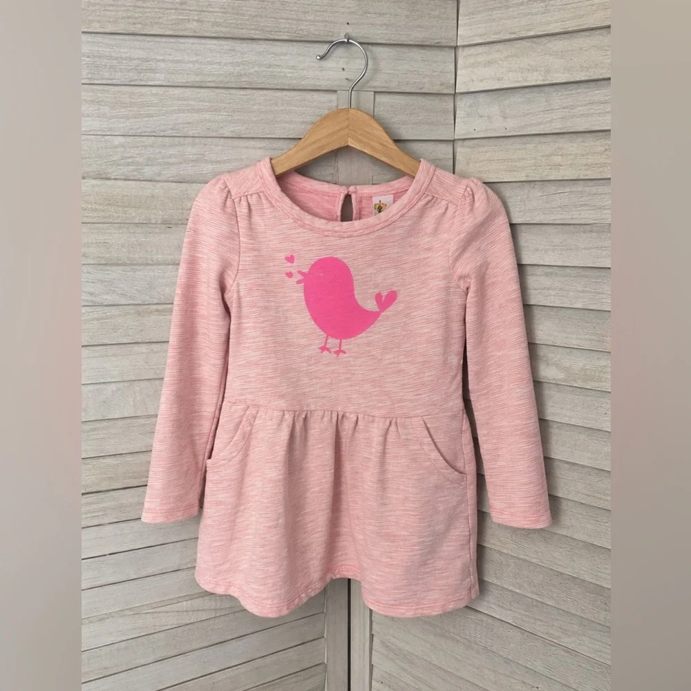 Circo Hot Pink Heathered Bird Dress/tunic. Size 4T. Great Condition.